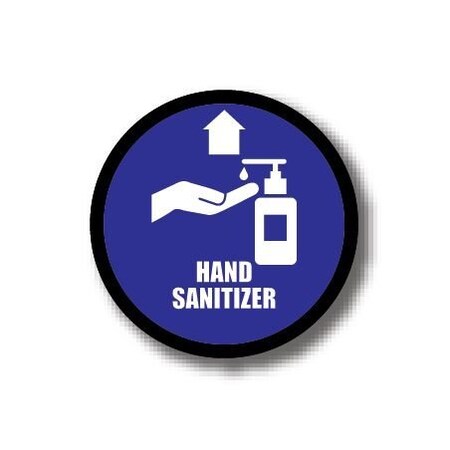 Ergomat 4in CIRCLE SIGNS Hand Sanitizer DSV-SIGN 16 #6120 -UEN